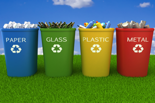 Waste disposal and recycling at Cantref Adventure Farm